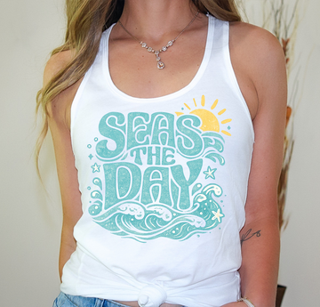 Seas The Day Wave - Full Color Vibrant Ready-to-Press DTF Transfer