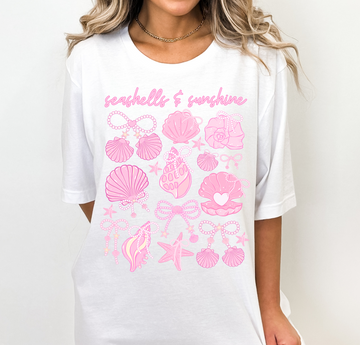 Seashells & Sunshine - Full Color Vibrant Ready-to-Press DTF Transfer