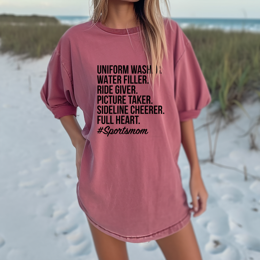 Uniform Washer Sports Mom Black - DTF Transfer