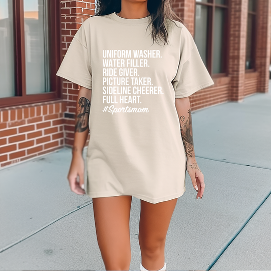 Uniform Washer Sports Mom White - DTF Transfer